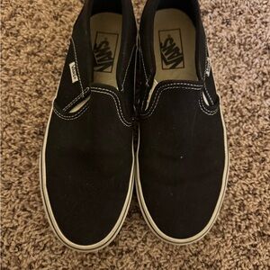 Vans Women’s Black Canvas Slip-On Sneakers